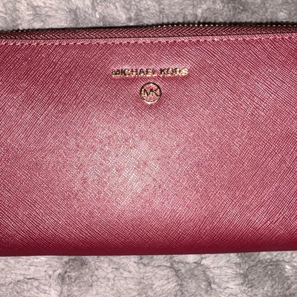 Michael Kors Handbags - NWOT Michael Kors Burgundy Leather Wallet